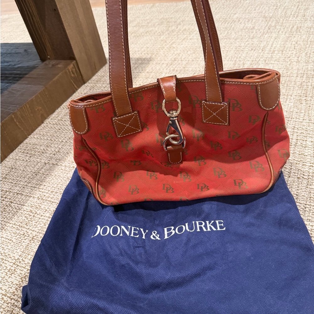 Dooney & Bourke Red and Tan Shoulder Bag